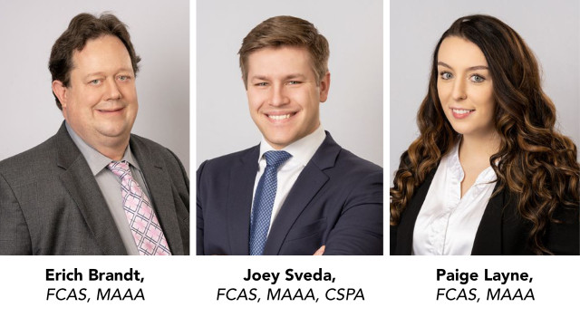 headshots of Erich Brandt, Joey Sveda and Paige Layne